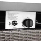 Set Kinger Home Lark da 3 pezzi con braciere a propano in vimini e telaio in alluminio