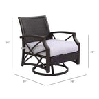 Set Kinger Home Lark da 3 pezzi con braciere a propano in vimini e telaio in alluminio