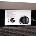 Set Kinger Home Lark da 3 pezzi con braciere a propano in vimini e telaio in alluminio