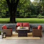4pc Bradenton Outdoor Steel Fire Pit Set - Crosley