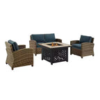4pc Bradenton Outdoor Steel Fire Pit Set - Crosley