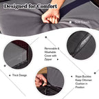 Costway 9PCS Patio Rattan Furniture Set Fire Pit Space-saving W/ Cushion cover