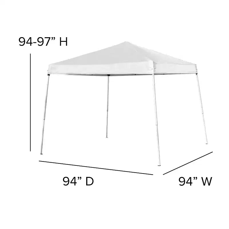 Set Portatile Emma e Oliver per Portellone Posteriore, Campeggio o Eventi con Tenda a Baldacchino Pop-Up Bianca con Borsa per il Trasporto e Tavolo Pieghevole con Panchine