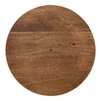 Tavolino rotondo in legno con base a X