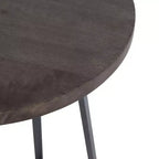 Tavolino rotondo in legno con base a X