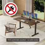 Scrivania sit-stand regolabile in altezza con manovella e piano da 55"
