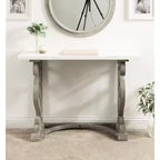 Consolle in legno con gambe curve