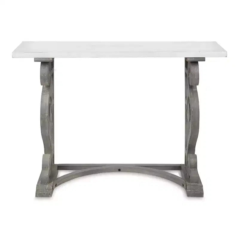 Consolle in legno con gambe curve