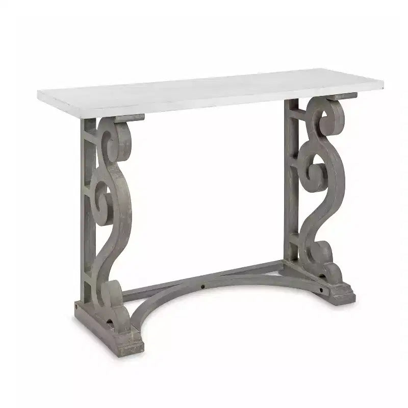 Consolle in legno con gambe curve
