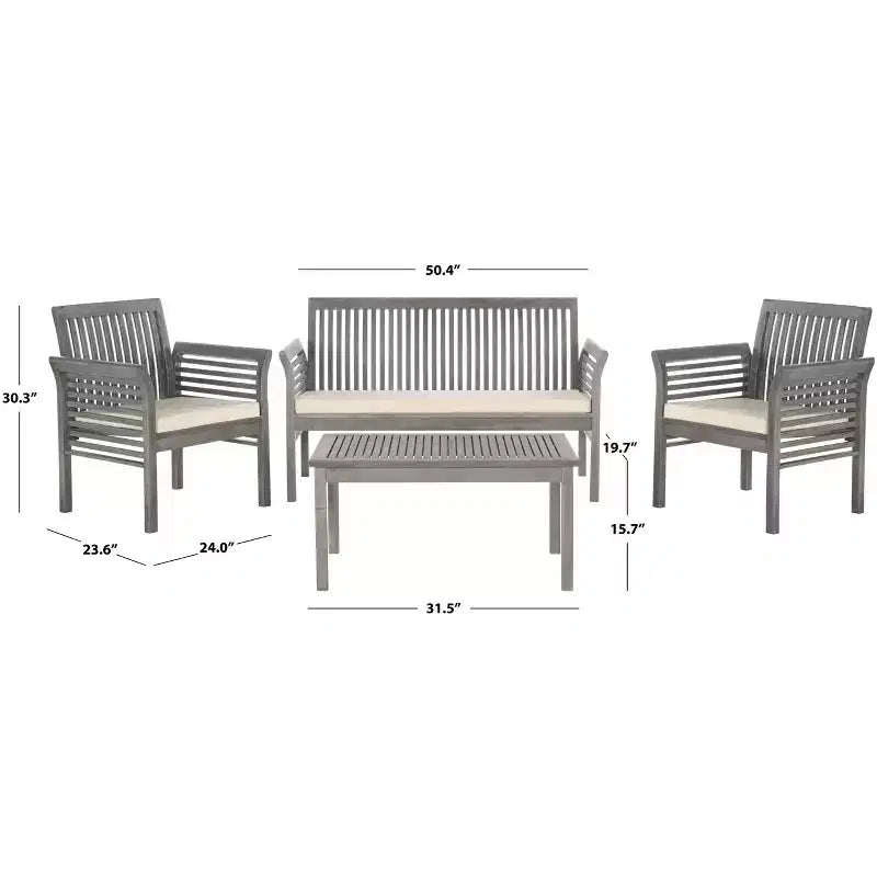 Set da 4 pezzi per patio Carson - Interno/Esterno - PAT7005 - Safavieh