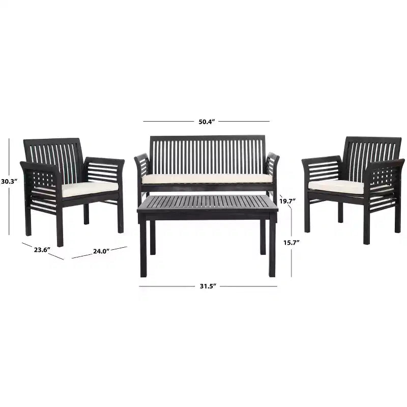 Set da 4 pezzi per patio Carson - Interno/Esterno - PAT7005 - Safavieh