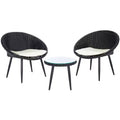 Merami 3 Piece Lounger Set - Indoor/Outdoor - PAT9017 - Black/Beige - Safavieh