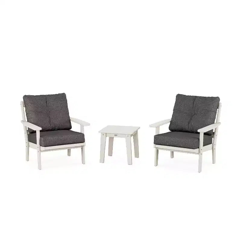 Set conversazione da esterno a tre pezzi POLYWOOD Prairie Deep Seating