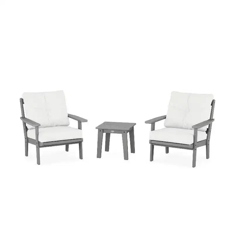 Set conversazione da esterno a tre pezzi POLYWOOD Prairie Deep Seating