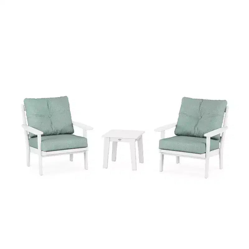 Set conversazione da esterno a tre pezzi POLYWOOD Prairie Deep Seating